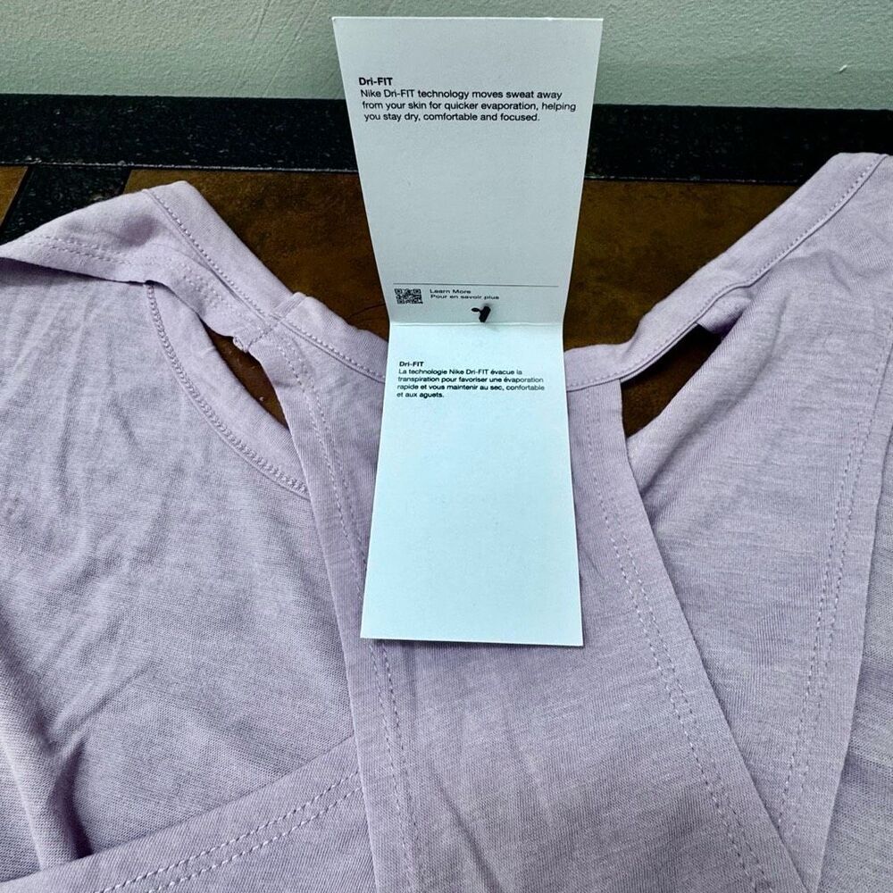 NWT (XL) Nike Yoga Dri-FIT training tank - lavender purple open back - Picture 3 of 5